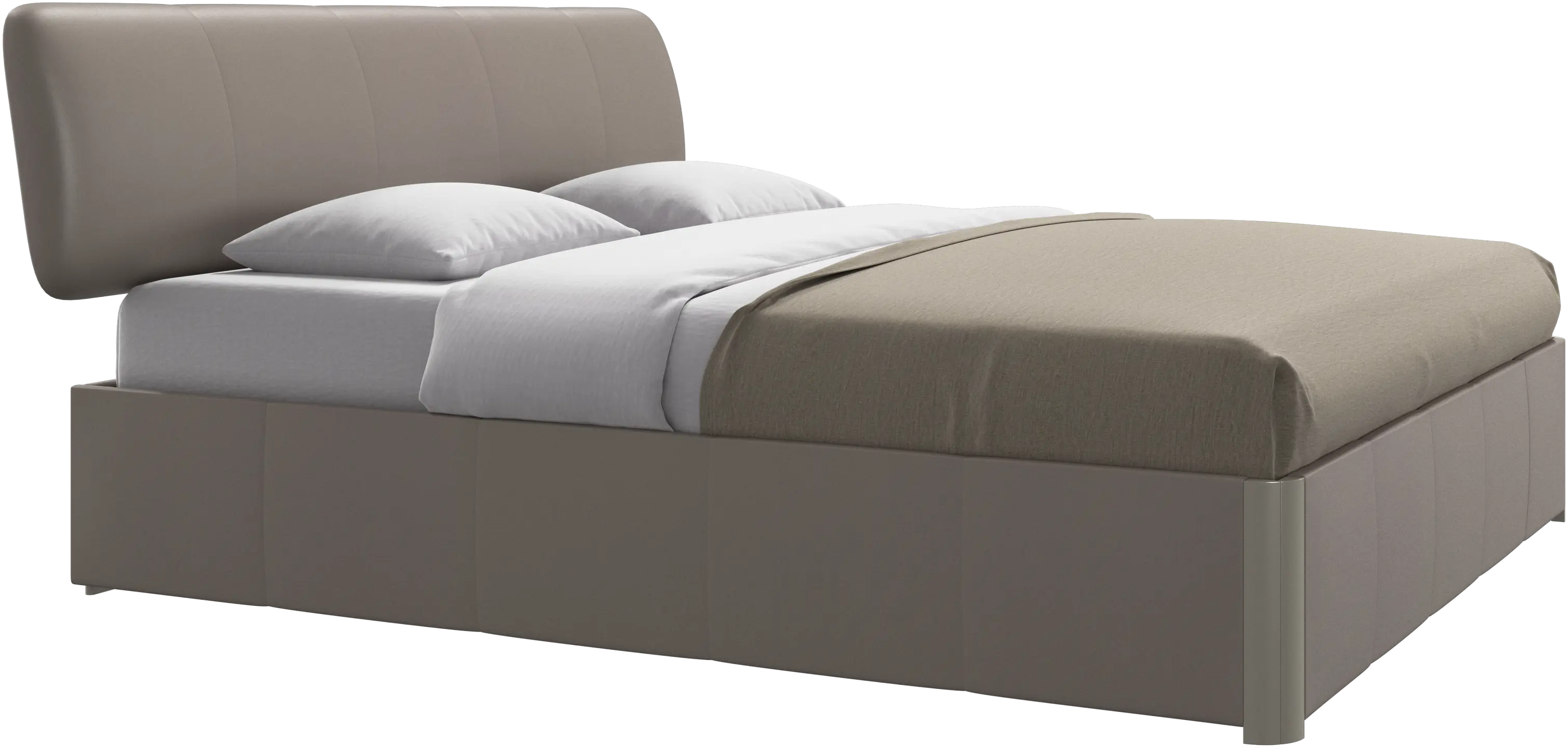 【ドリすけ】BoConceptダブルベッド＆フランスベッドマットレス エゼル ダブル 20cm厚ポケットコイルマットレスセット 棚